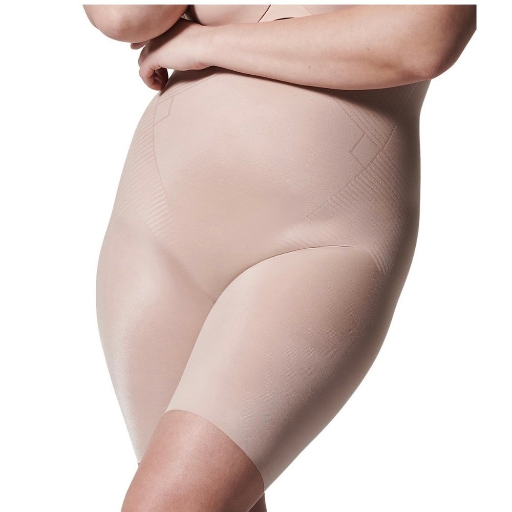Spanx SPANXshape Invisible High-Waisted Mid-Thigh Short 10233R Champagne Beige L